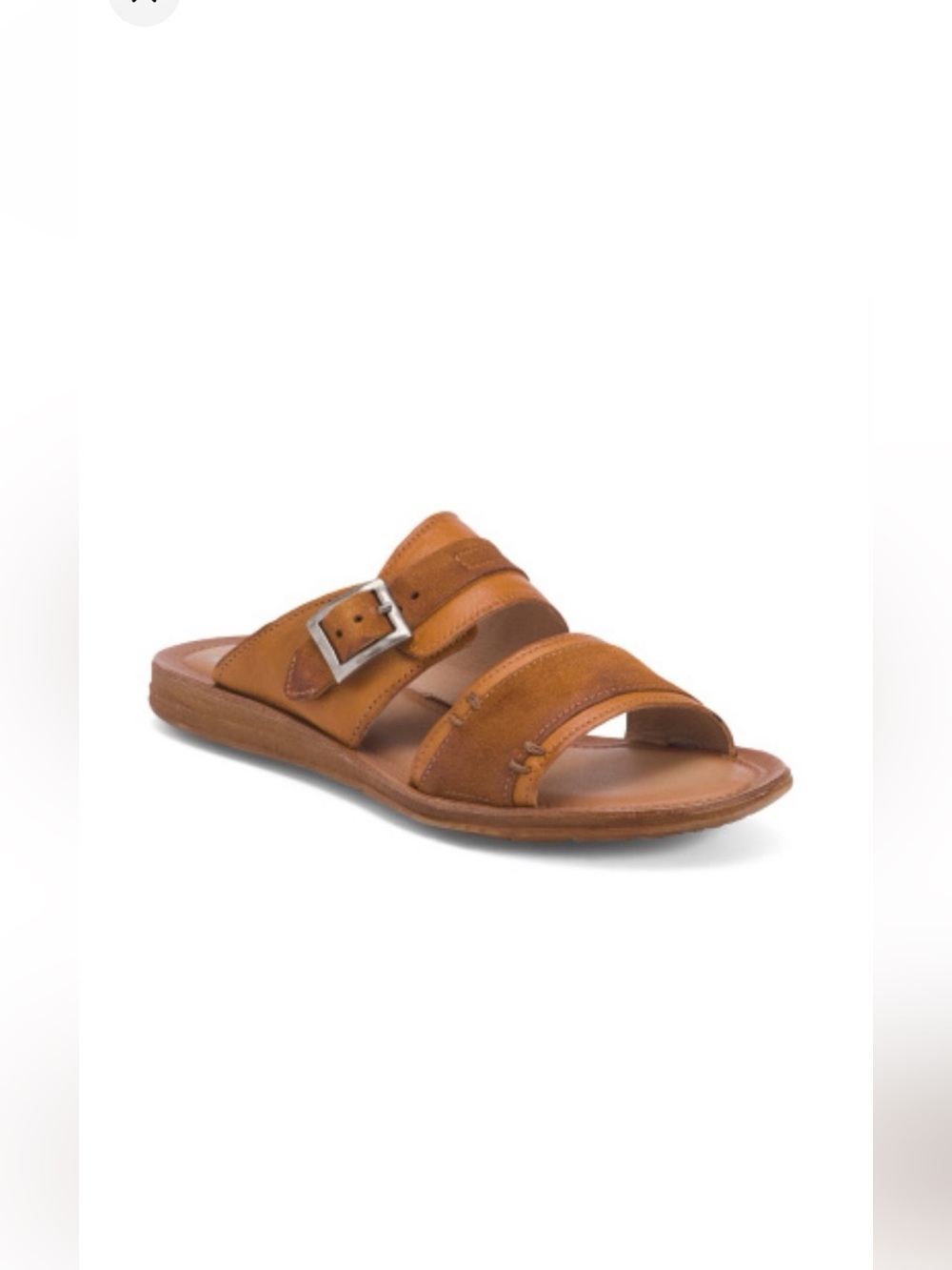 Miz Mooz Florra Double Strap Sandal Toffee Tan Leather Women’s 7.5 or EU Size 38